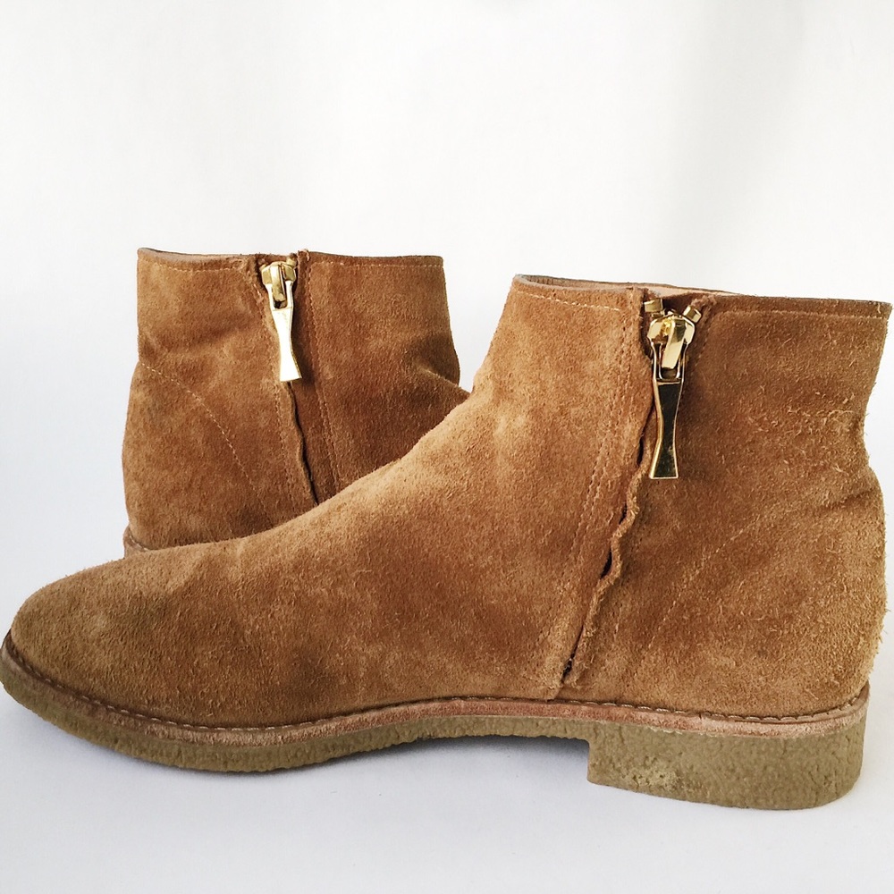 Kate Spade Bellamy Suede Ankle Boot Tobacco 7.5 - Picture 4 of 6